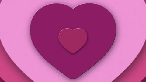 Loop Optical Illusion Heart Background Moving Hypnotic Heart Pattern in Fast Stock Footage 264899924