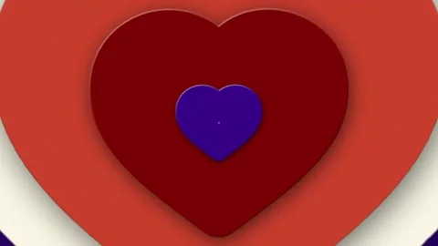 Loop Optical Illusion Heart Background Moving Hypnotic Heart Pattern in Fast Stock Footage 264899943