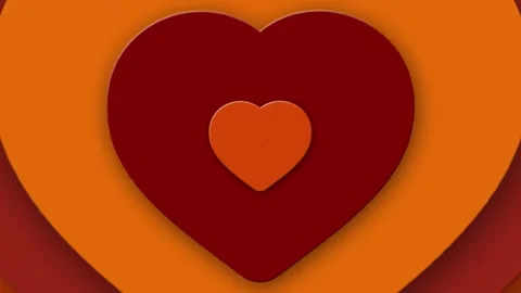 Loop Optical Illusion Heart Background Moving Hypnotic Heart Pattern in Fast Stock Footage 264899967