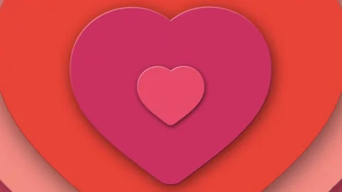 Loop Optical Illusion Heart Background Moving Hypnotic Heart Pattern Stock Footage 264900439