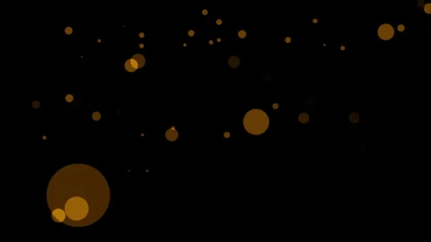 Loop orange bokeh particles animation on black abstract background Video stock 306060481