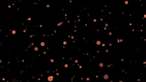 Loop orange bokeh particles flow up on b... | Stock Video | Pond5