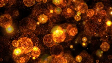 Loop orange bomb particles animaton on black background Stock Footage 310883008