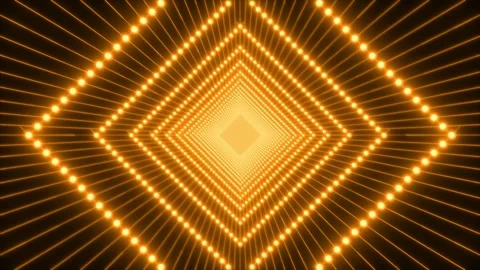 Loop orange glowing diamond tunnel Stock Footage 314962937