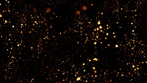 Loop orange gold particlres animation on black abstract background Stock Footage 321641508