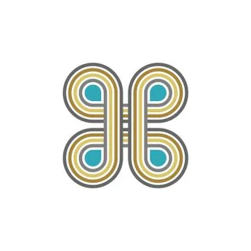 Loop Ornament Lines Logo Template Illustration Design. Vector EPS 10. Stock Illustration