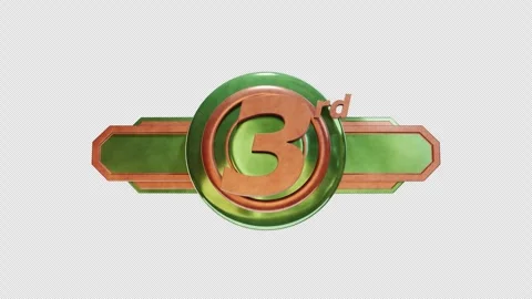 Loop Out 3rd Place Award With Alpha Channel Stock Footage 247203895