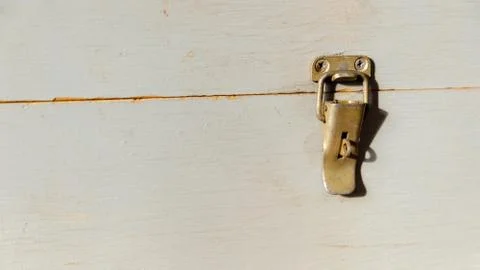 Loop for padlock on a gray box Stock Photos