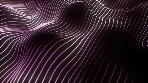 Loop pink black, neon glowing background motion animation. the waves Stock Footage 275260912