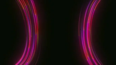 Loop pink lines on a black background Stock Footage 324952945