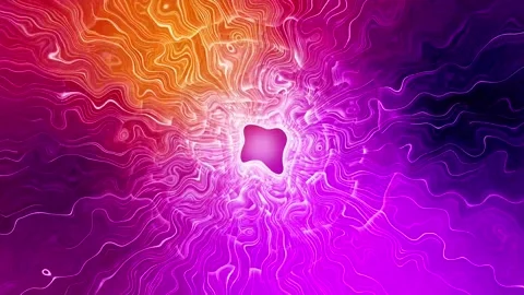 Loop pink orange glow-in-the-dark background animation. fractal energetic waves Stock Footage 275028513