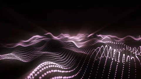Loop pink waves. the effect of a glowing background Stock Footage 276274549