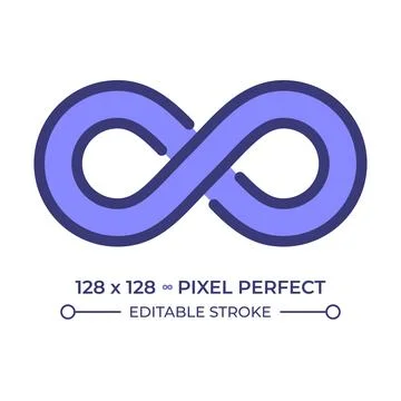 Loop pixel perfect line color icon Stockillustratie