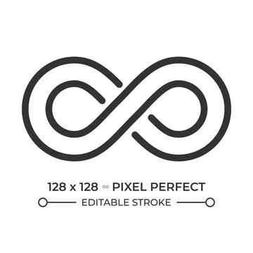 Loop pixel perfect line icon Stockillustratie