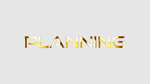 Loop Planning gold text shine light motion abstract background Stock Footage 248432408