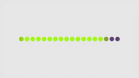 Loop progress bar dotted green animated loading bar on dark background Stock Footage 342241932