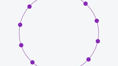 Loop purple circles on a white background Stock Footage 320293927