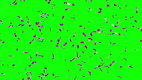 Loop Purple confetti falling over Green Screen Stock Footage 278917539