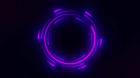 Loop purple glowing circle. techno digital background Stock Footage 314378305