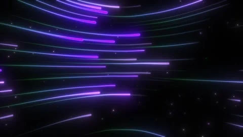 Loop purple glowing lines in a curved space Stock Footage 317219489