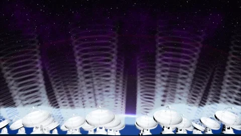 Loop Radio Astronomy Background Stock Footage 249312219