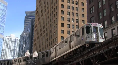 The Loop railroad elevated in Chicago Vidéo 37179907