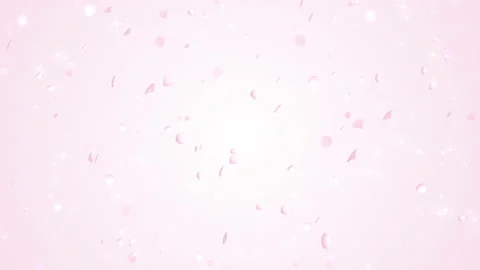 Loop ready file - Falling pink petals and glowing glitter motion background Stock Footage 171013676