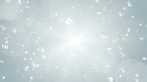 Loop-ready File Spreading Confetti motion background -silver color Stock Footage 68631475