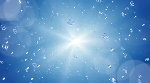 Loop-ready File Spreading Confetti motion background -Blue color Stock Footage 68631639