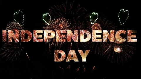 Loop of real firework of Independence Day celebration Video stock 131616236