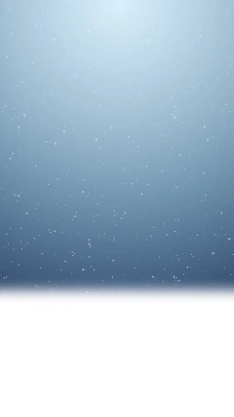 Loop realistic snowfall snowflakes falling down on blue sky background with Stock Footage 346628922