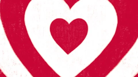 Loop of red and white Hand Drawing Heart  Psychedelic Background. Stock Footage 279827639