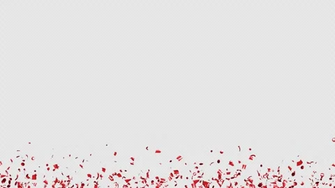 Loop Red confetti are falling on Alpha channel. Stock Footage 279895666