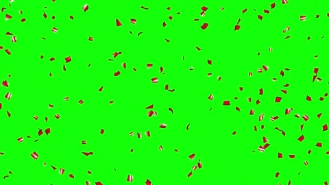 Loop Red confetti falling over Green Screen 스톡 동영상 278942495