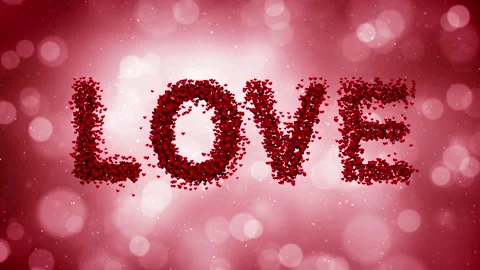 Loop red love message with hearts decoration backgrounds Stock Footage 337239516