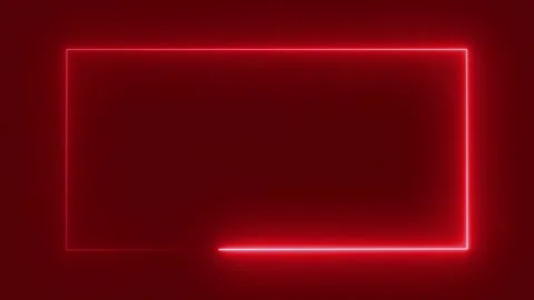 Loop red neon cyber digital luminous text frame. background animation Stock Footage 277273135