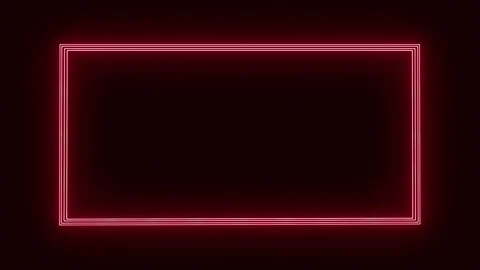 Loop red neon cyber digital luminous text frame. background animation Stock Footage 277273140