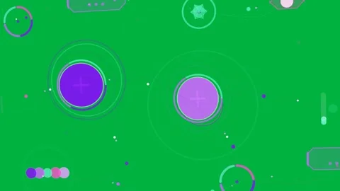 On loop rings pulsing and spiraling, moving star-tag rightward for motion UI on Stock Footage 333907673