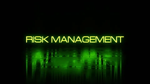 Loop Risk Management text glitch effect cinematic title Stock Footage 292883630