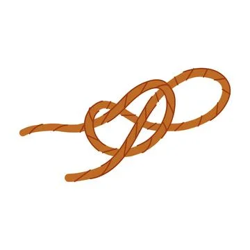 Loop rope knot cartoon vector illustration Stock Illustration
