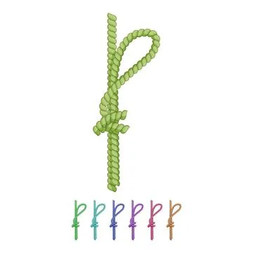 Loop rope knot cartoon vector graphic 스톡 일러스트