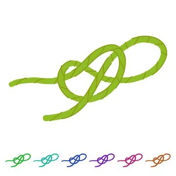 Loop rope knot vector cartoon graphic Stock Illustration
