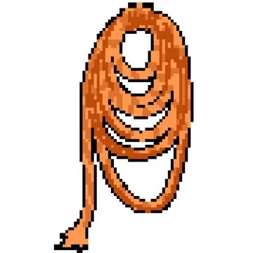 Loop rope pixel art vector illustration Stock Illustration