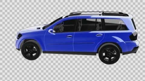 Loop rotate car with alpha Stock Footage 58515348