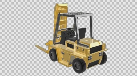Loop rotate forklift truck with alpha 動画素材 58258218