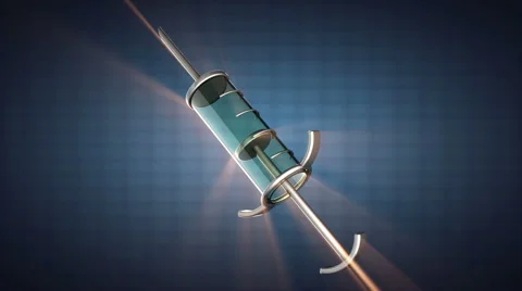 Loop rotate glass syringe 動画素材 56452318