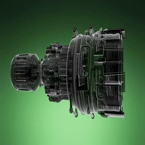 Loop rotate jet engine turbine of plane, aircraft concept, aviation and aerospac Stock Footage 69517599