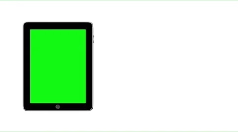 Loop Rotate Tablet With Green Screen Stock Footage 40788322