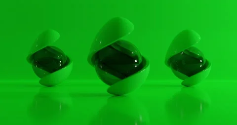 Loop rotating abstract and transparent colored ball shaped, in with studio light Stock Footage 221858880
