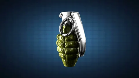 Loop rotating grenade. Alpha matted Видео 27570953
